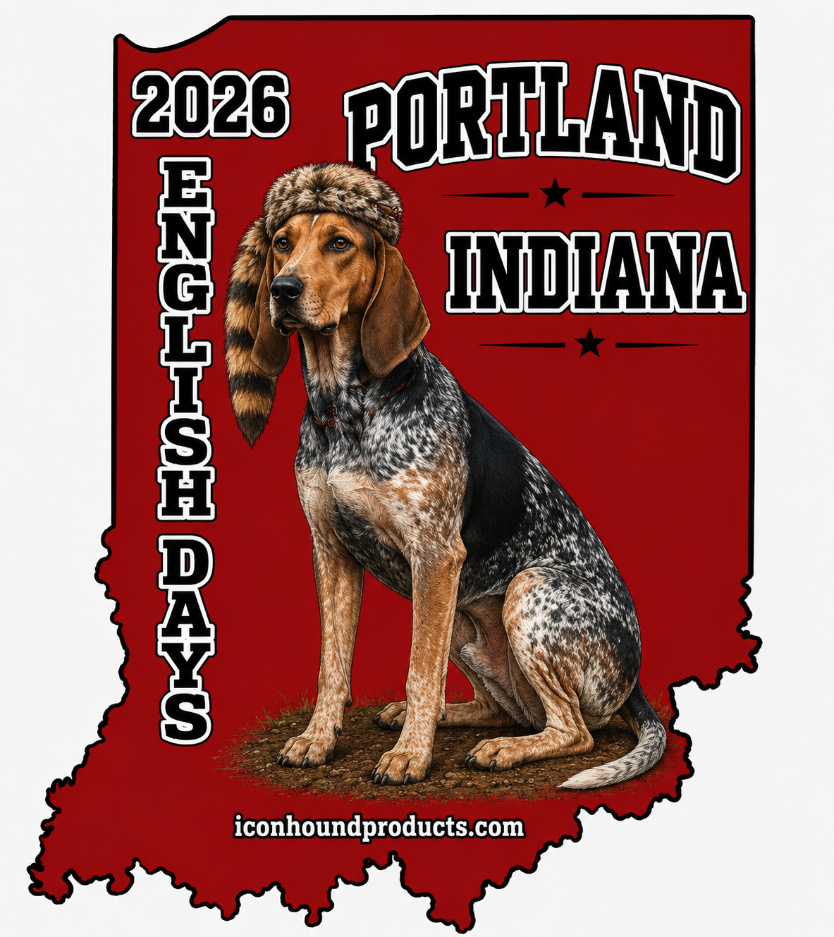 English Coonhound Stickers