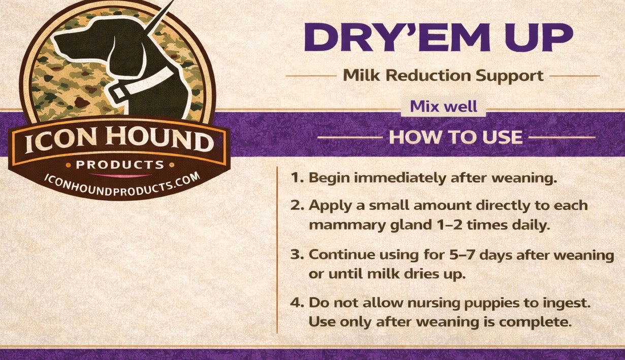 Dry’Em Up Milk Reduction Support